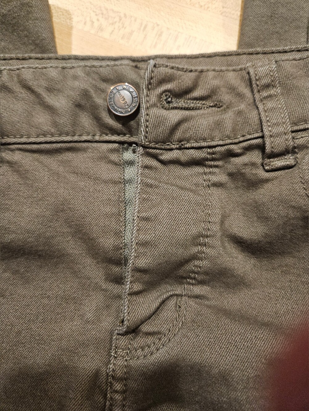 Wax Jean Military Green Cargo Pants Size 5/27 - Picture 2 of 8
